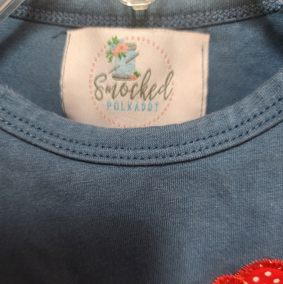 Blue Baby Top with Chicken Appliqué - Picture 4 of 5